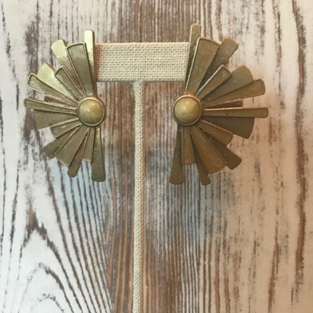 Lia Sophia - Genuine Yellow Jade Earrings